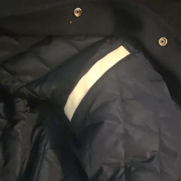 Human Made Men's Dry-Alls Wool Varsity Jacket – Navy & White - Picture 8 of 9